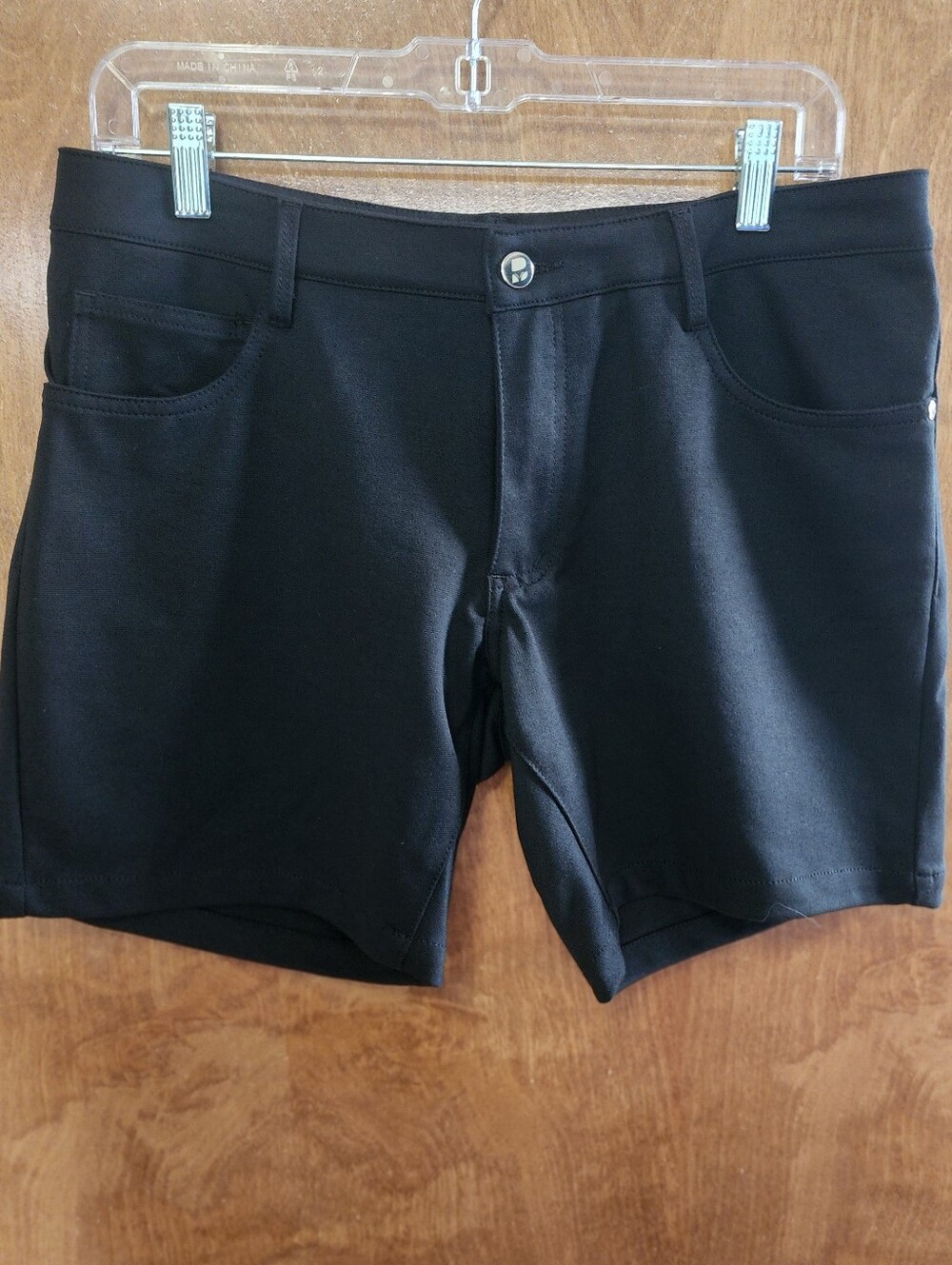 Men's Bulge Black Stretch Ponte Knit Shorts
